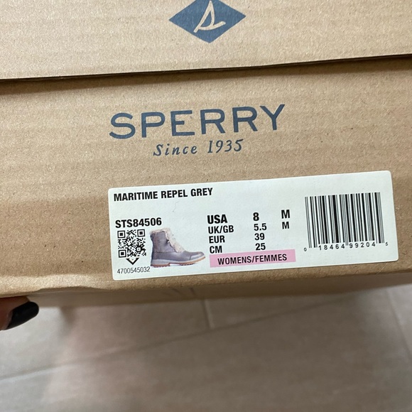 ❄️🆕Sperry Grey Maritime Repel Suede Boots, Size 8❄️ - Picture 6 of 6